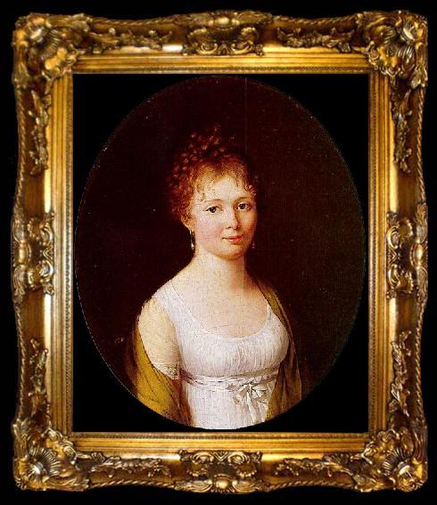 framed  Louis Leopold  Boilly Portrait of Gabrielle Josephine du Pont, ta009-2